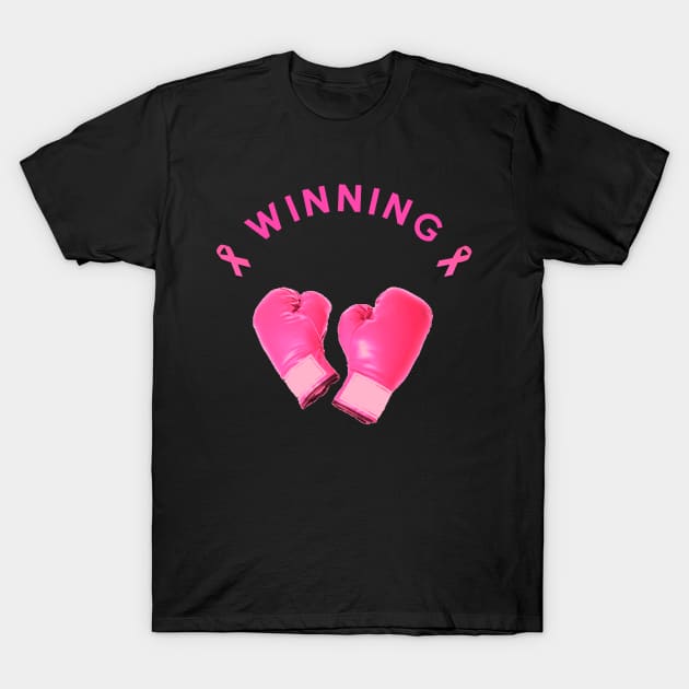 Breast Cancer winning design T-Shirt by mangobanana